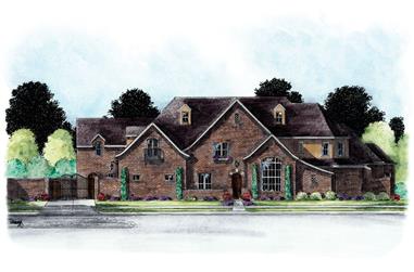 4-Bedroom, 6502 Sq Ft French House Plan - 120-2263 - Front Exterior