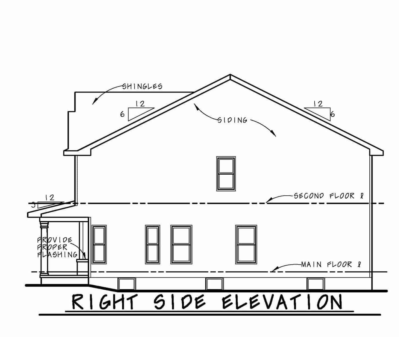 Home Plan Right Elevation of this 5-Bedroom,4498 Sq Ft Plan -120-2272