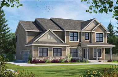 4-Bedroom, 3486 Sq Ft Traditional Home - Plan #120-2272 - Main Exterior