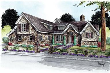 3-Bedroom, 2915 Sq Ft French Home Plan - 120-2274 - Main Exterior