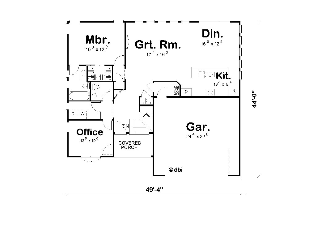 House Plan 1202285 1 Bdrm, 1,413 Sq Ft Traditional Home