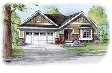 3-Bedroom, 1821 Sq Ft Cottage Home Plan - 120-2300 - Main Exterior