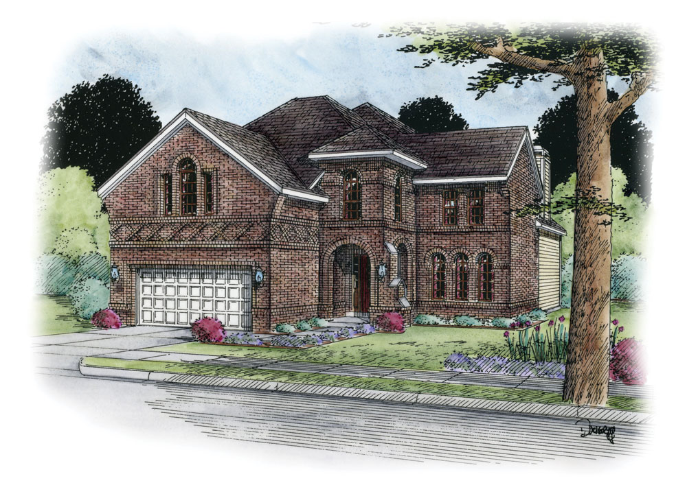 Front View of this 4-Bedroom, 2879 Sq Ft Plan - 120-2303
