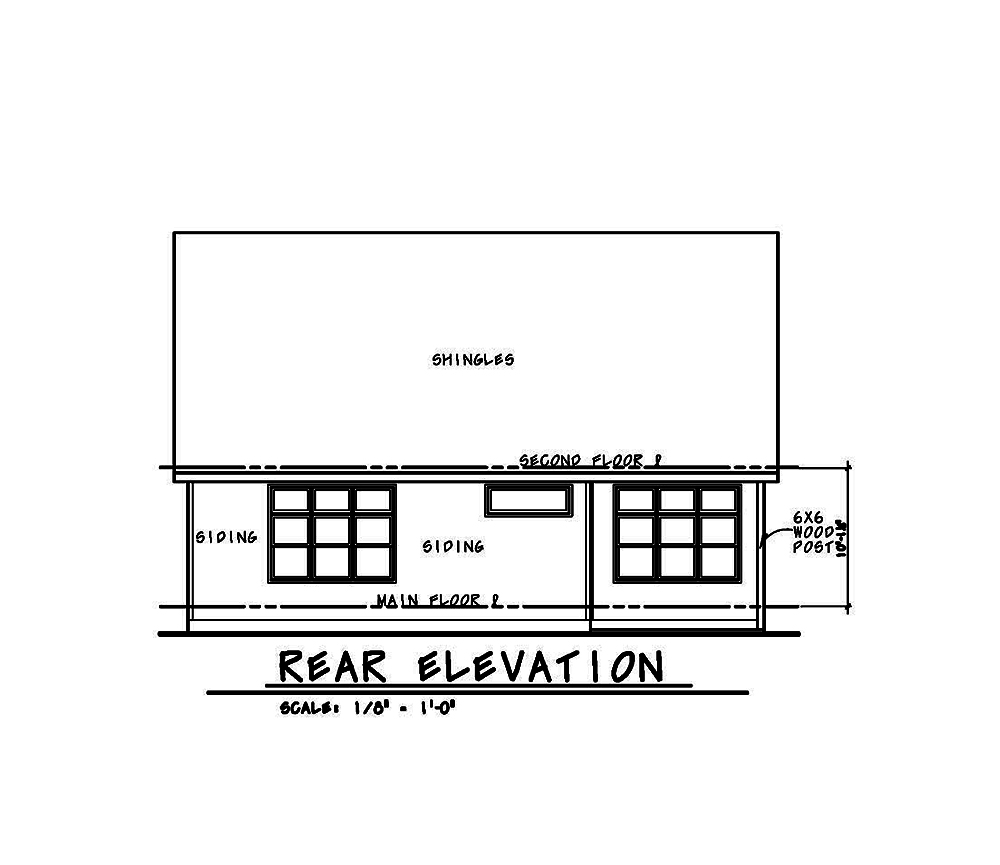 Home Plan Rear Elevation of this 2-Bedroom,2528 Sq Ft Plan -120-2467