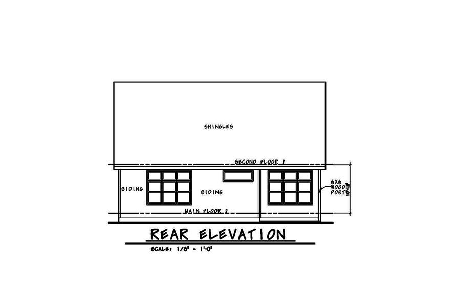 Home Plan Rear Elevation of this 2-Bedroom,2528 Sq Ft Plan -120-2467