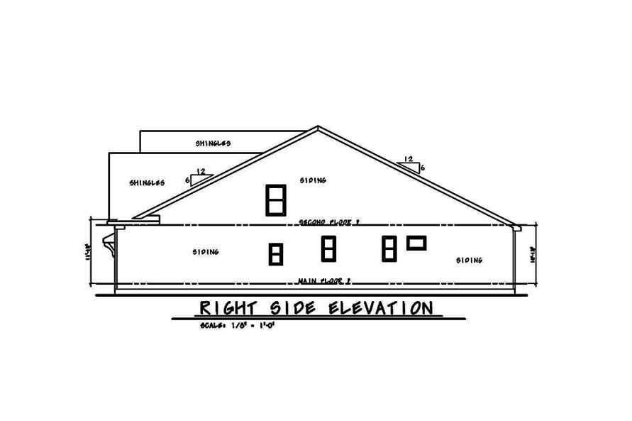Home Plan Right Elevation of this 2-Bedroom,2528 Sq Ft Plan -120-2467