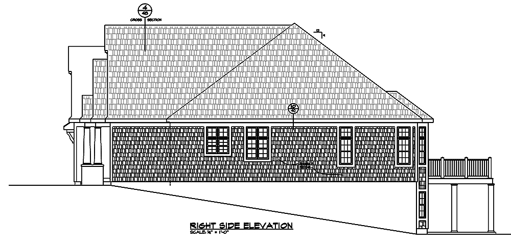 Home Plan Right Elevation of this 3-Bedroom,2877 Sq Ft Plan -120-2470