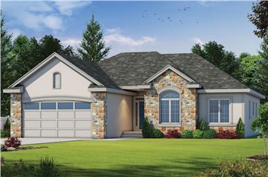 3-Bedroom, 1516 Sq Ft French Home Plan - 120-2475 - Main Exterior