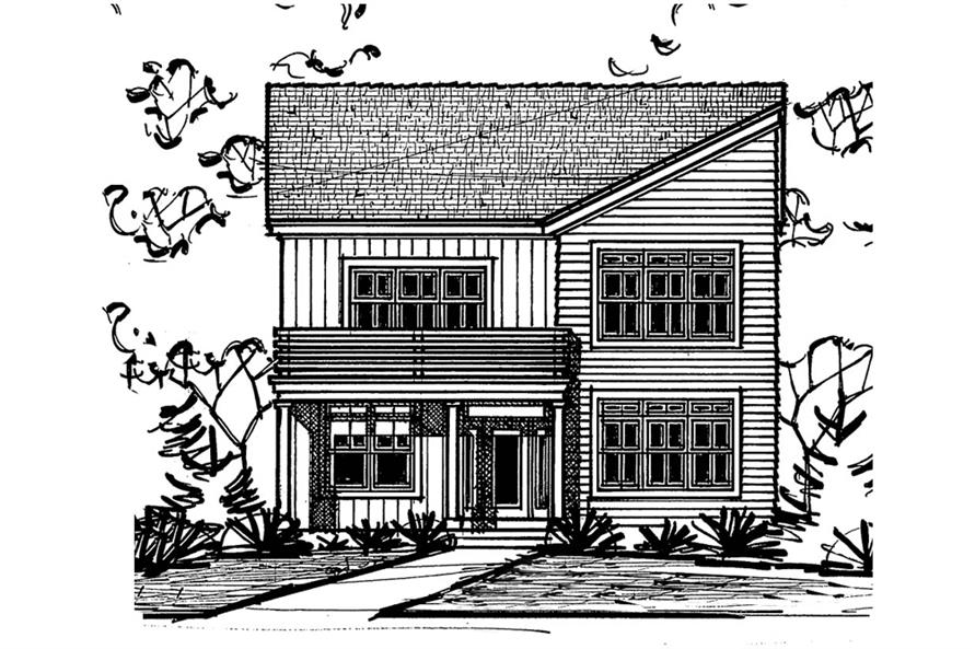 120-2488: Home Plan Front Elevation