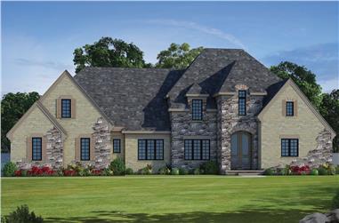 5-Bedroom, 4123 Sq Ft French Home - Plan #120-2491 - Main Exterior