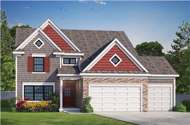 3-Bedroom, 2196 Sq Ft Traditional Home Plan - 120-2492 - Main Exterior