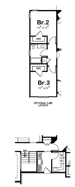 Floor Plan First Story of Tuscan Plan #120-2499