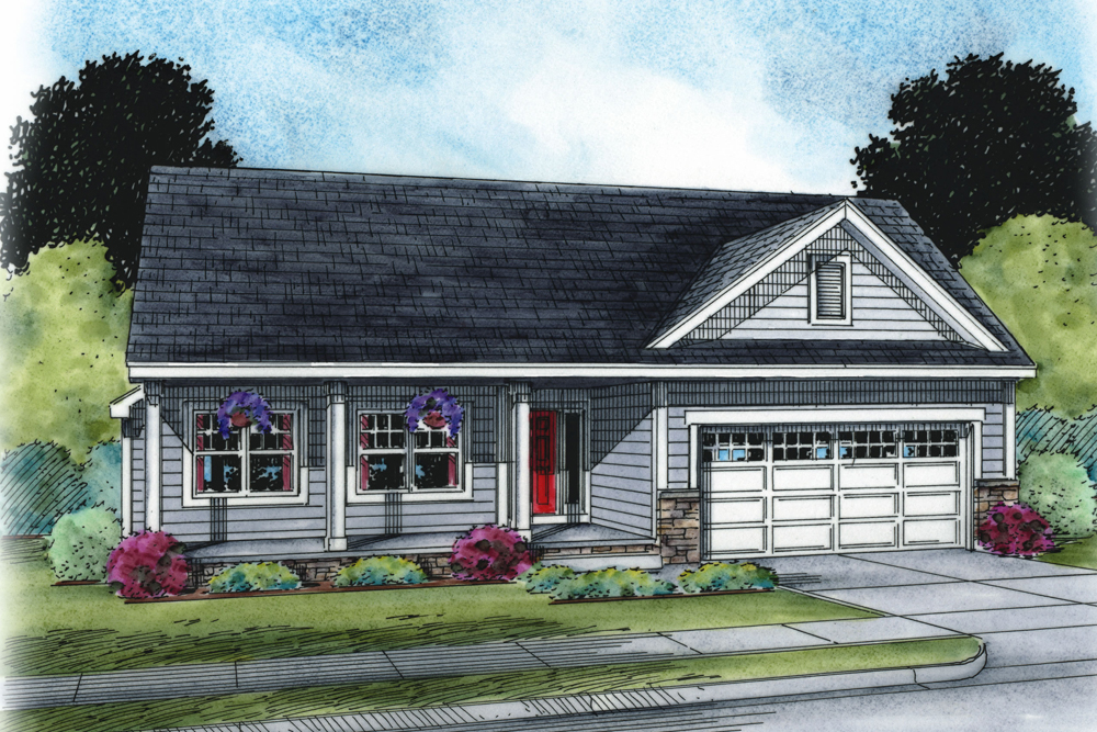 Front elevation of Traditional home (ThePlanCollection: House Plan #120-2504)