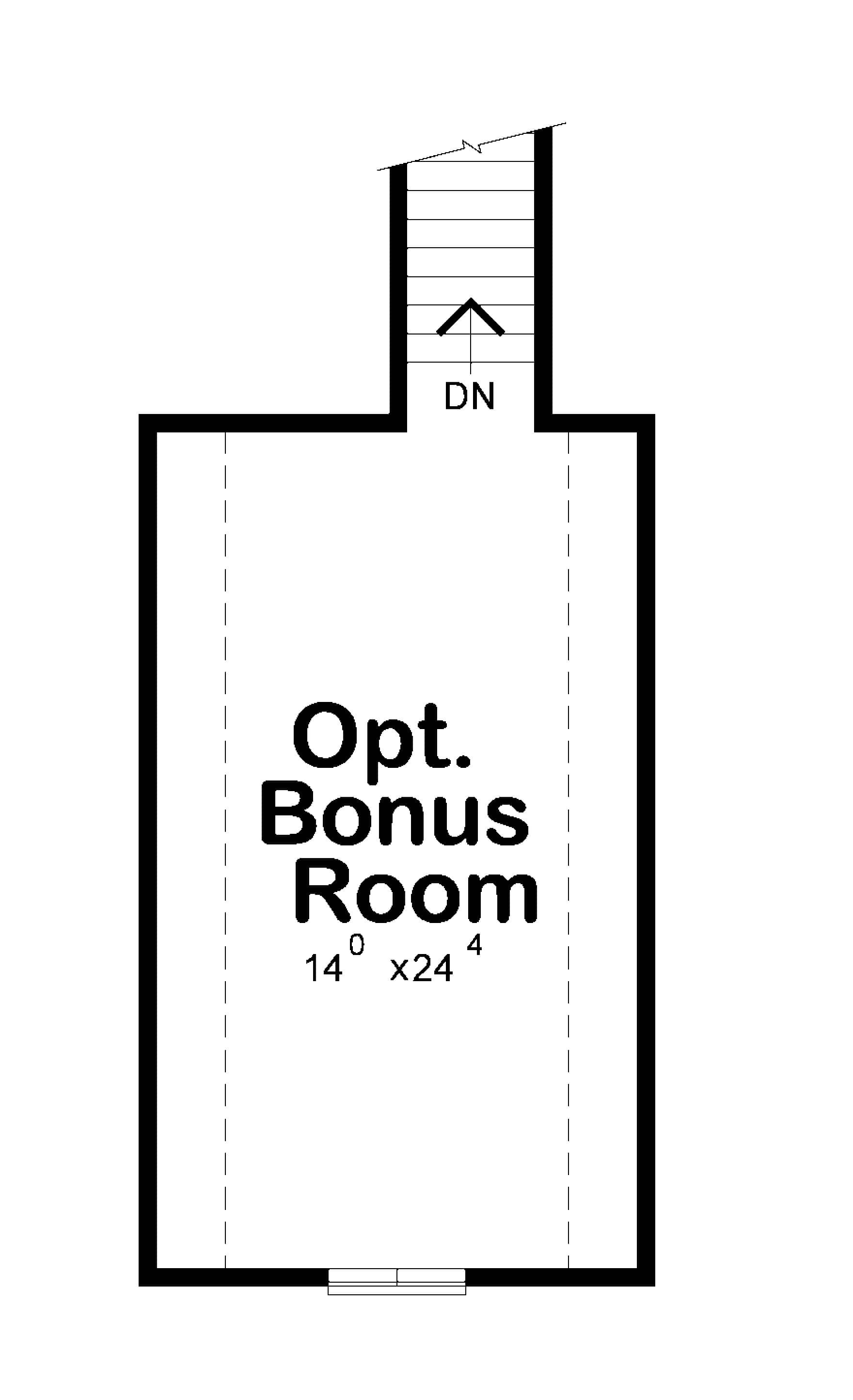 Floor Plan Bonus Room of Craftsman Plan #120-2506