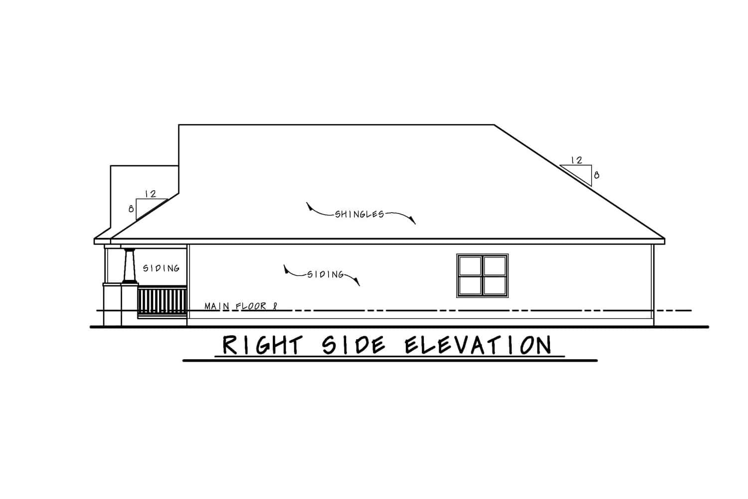 Home Plan Right Elevation of this 3-Bedroom,1929 Sq Ft Plan -120-2506