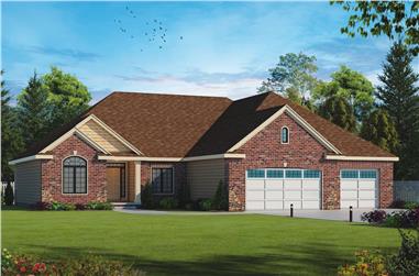 2-Bedroom, 2290 Sq Ft Traditional House Plan - 120-2510 - Front Exterior