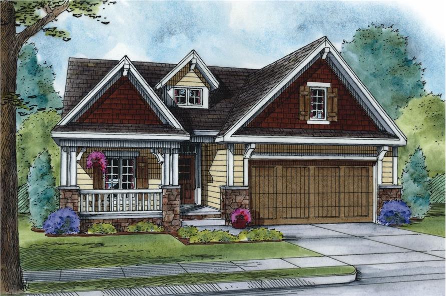 Front View of this 4-Bedroom, 2116 Sq Ft Plan - 120-2511