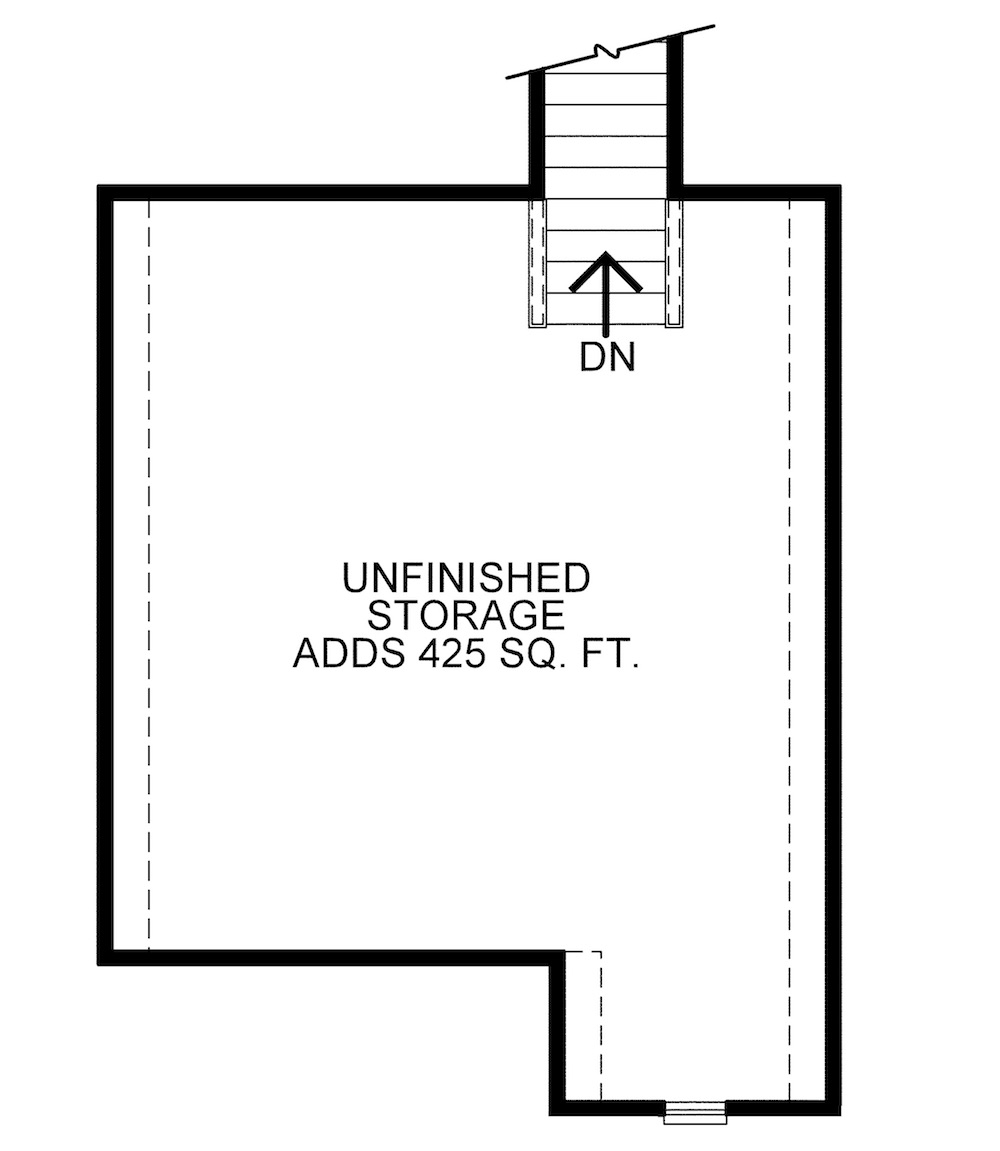 Floor Plan Bonus Room of European Plan #120-2513