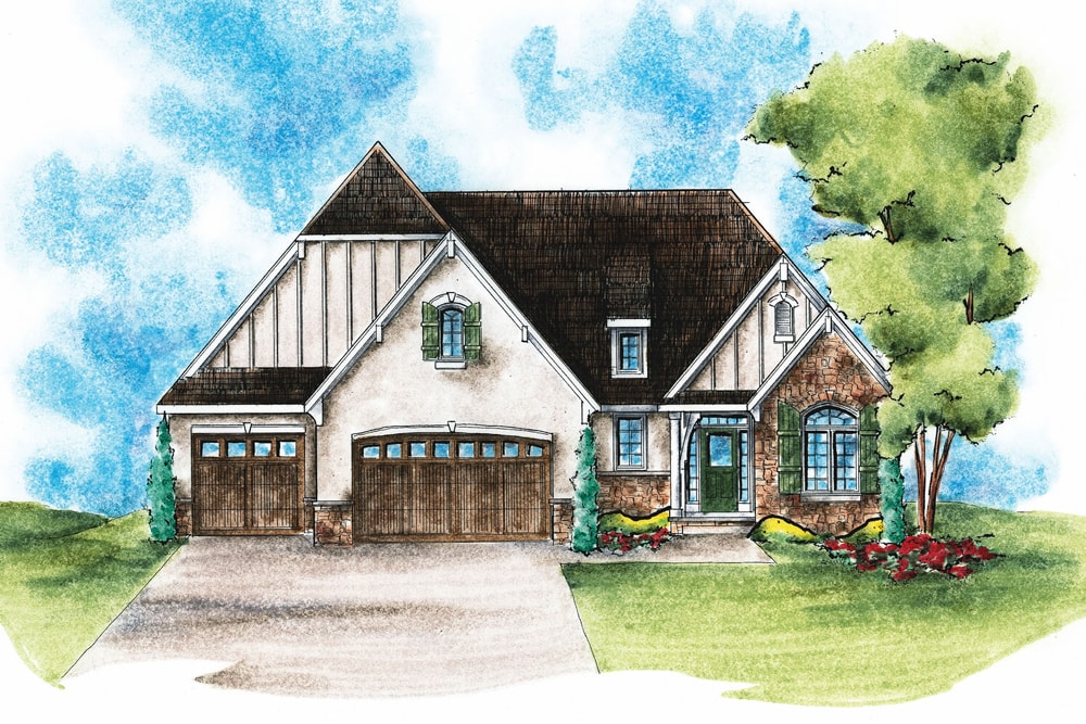 Front View of this 2-Bedroom, 2018 Sq Ft Plan - 120-2513