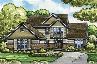 4-Bedroom, 2774 Sq Ft Contemporary Home Plan - 120-2517 - Main Exterior