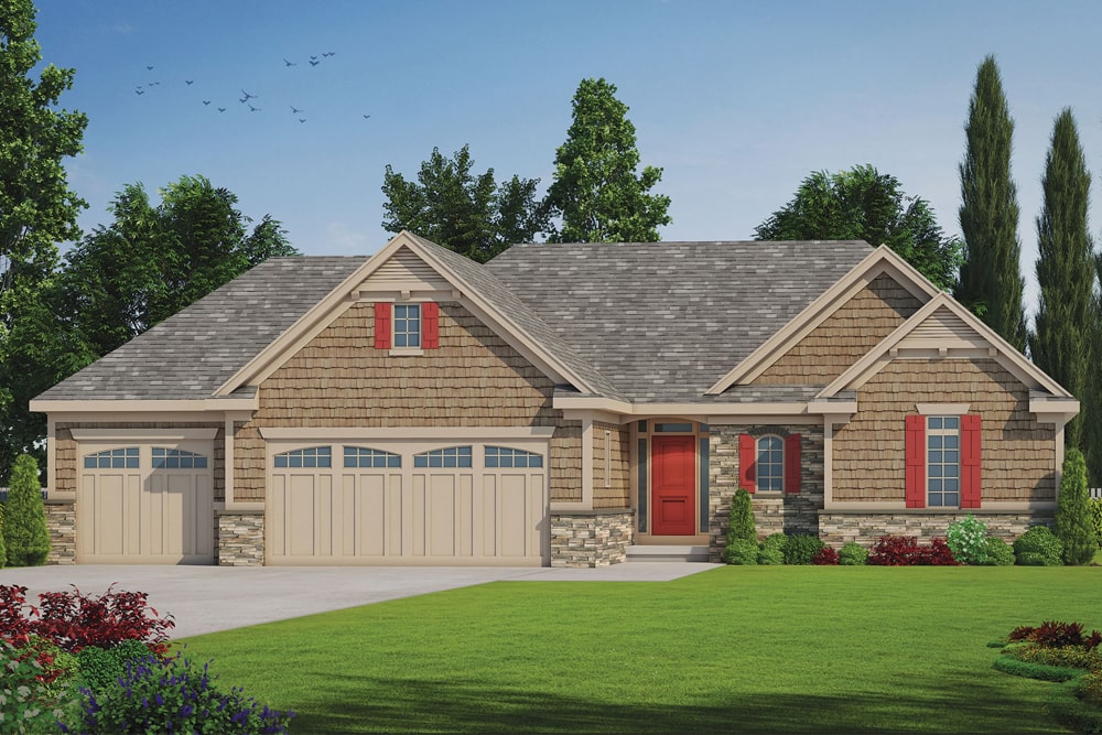 Ranch style home (ThePlanCollection: Plan #120-2532)