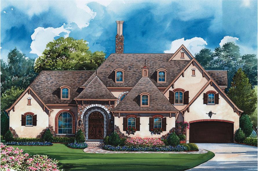 Front View of this 4-Bedroom, 4629 Sq Ft Plan - 120-2539