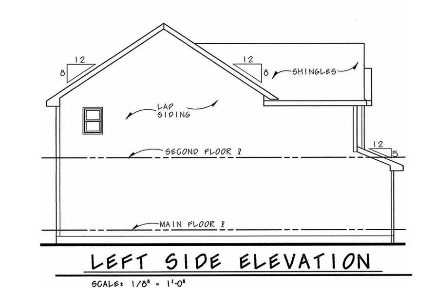 120-2541: Home Plan Left Elevation