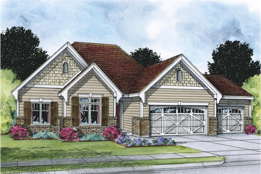 Front View of this 3-Bedroom, 1635 Sq Ft Plan - 120-2551