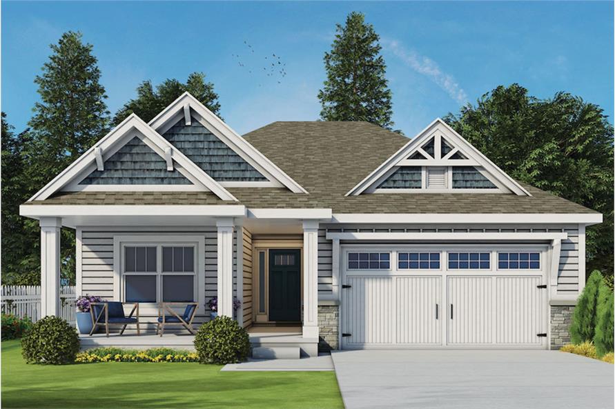  Craftsman  Home  Plan  3 Bedrms 2 5 Baths 1886 Sq Ft 