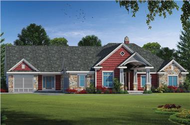 5-Bedroom, 3927 Sq Ft Traditional House Plan - 120-2566 - Front Exterior