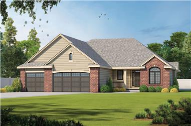 3-Bedroom, 2183 Sq Ft Traditional Home Plan - 120-2568 - Main Exterior