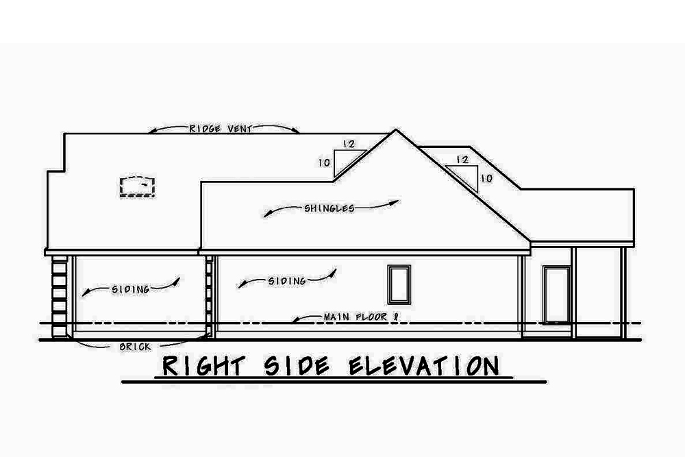 Home Plan Right Elevation of this 2-Bedroom,2083 Sq Ft Plan -120-2569