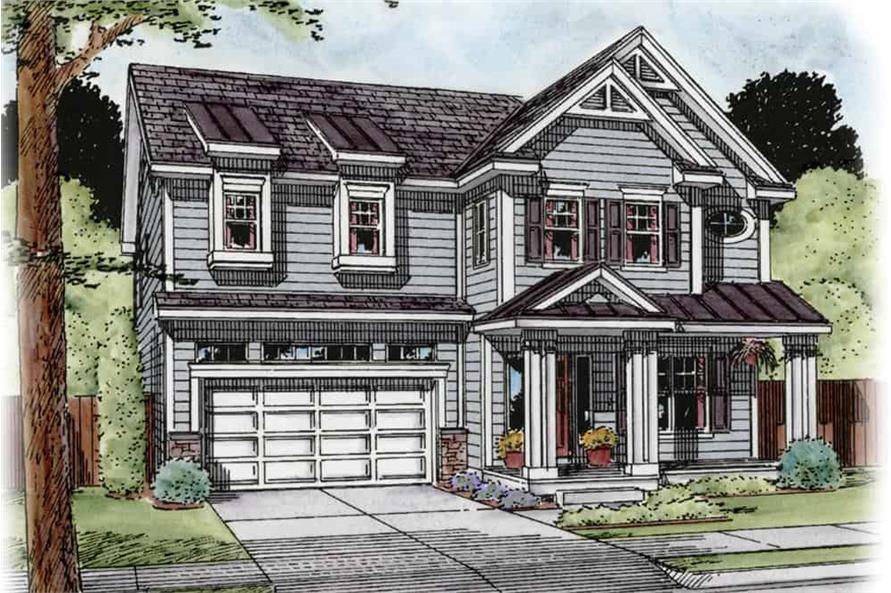 Front View of this 4-Bedroom,2506 Sq Ft Plan -120-2579
