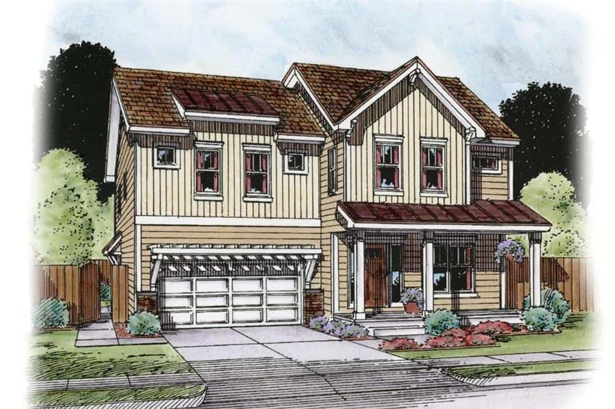 Front View of this 4-Bedroom, 2506 Sq Ft Plan - 120-2579