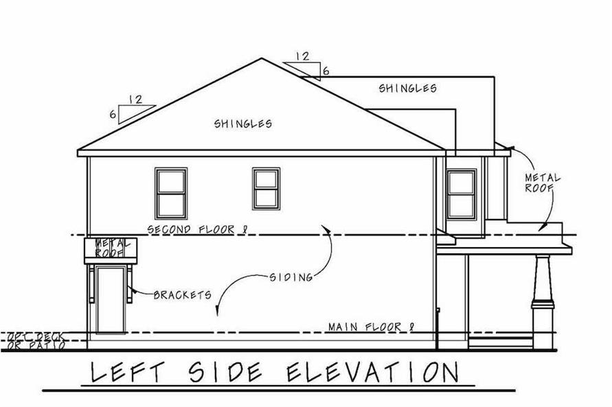 120-2579: Home Plan Left Elevation