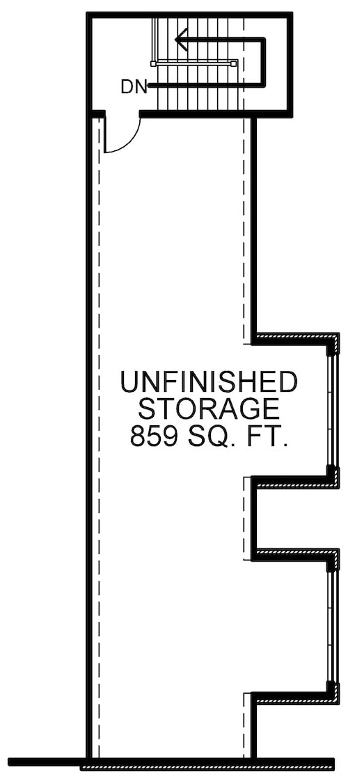 Floor Plan Main Level of French Plan #120-2593