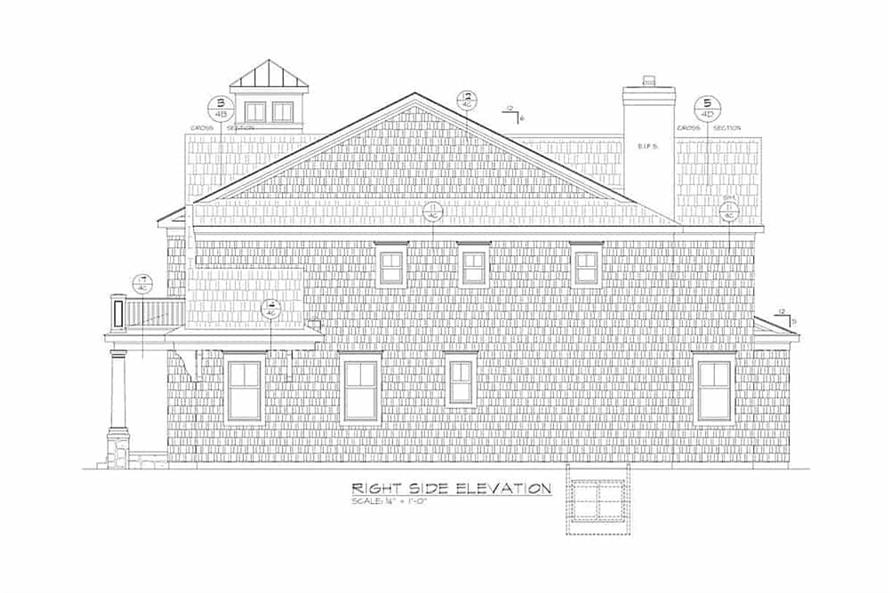 Home Plan Right Elevation of this 5-Bedroom,6672 Sq Ft Plan -120-2600