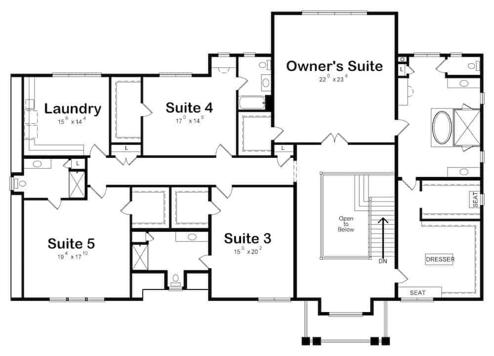 Luxury House Plan 5 Bedrms, 5.5 Baths 6672 Sq Ft