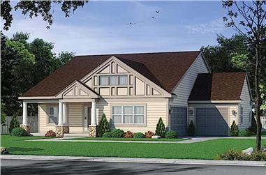 2-Bedroom, 1906 Sq Ft Ranch House Plan - 120-2602 - Front Exterior