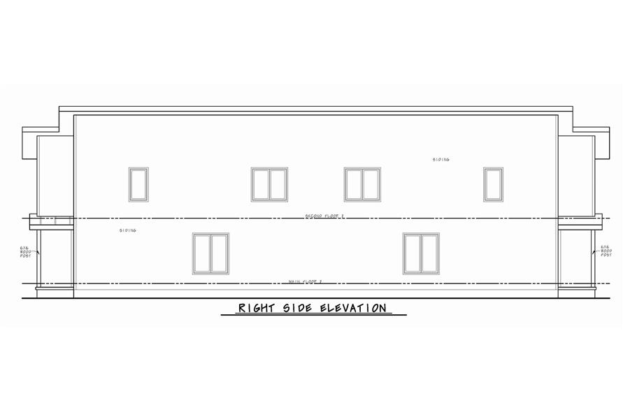 120-2604: Home Plan Right Elevation