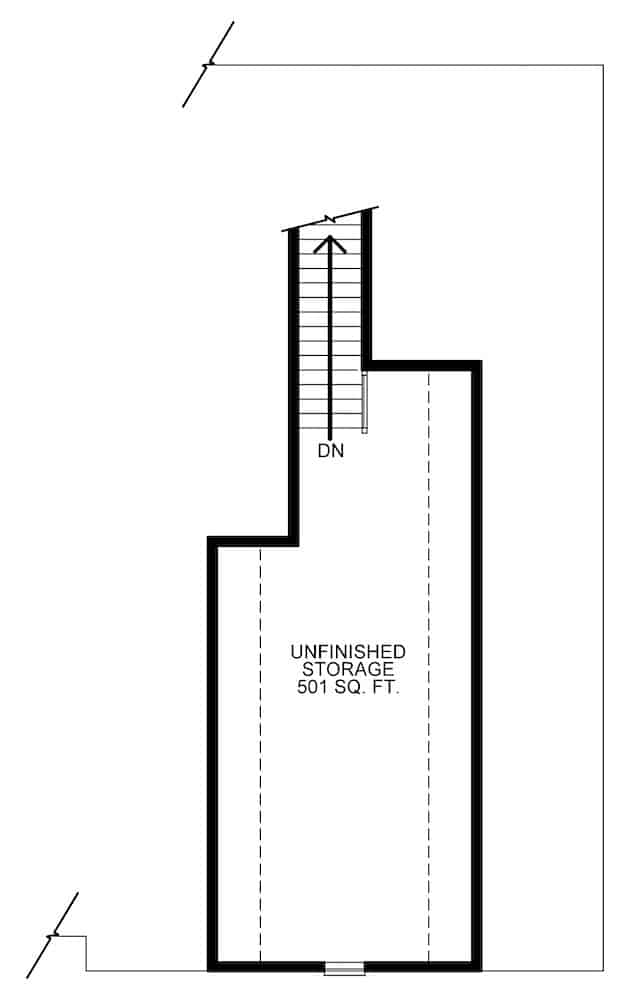 Floor Plan Main Level of Contemporary Plan #120-2610