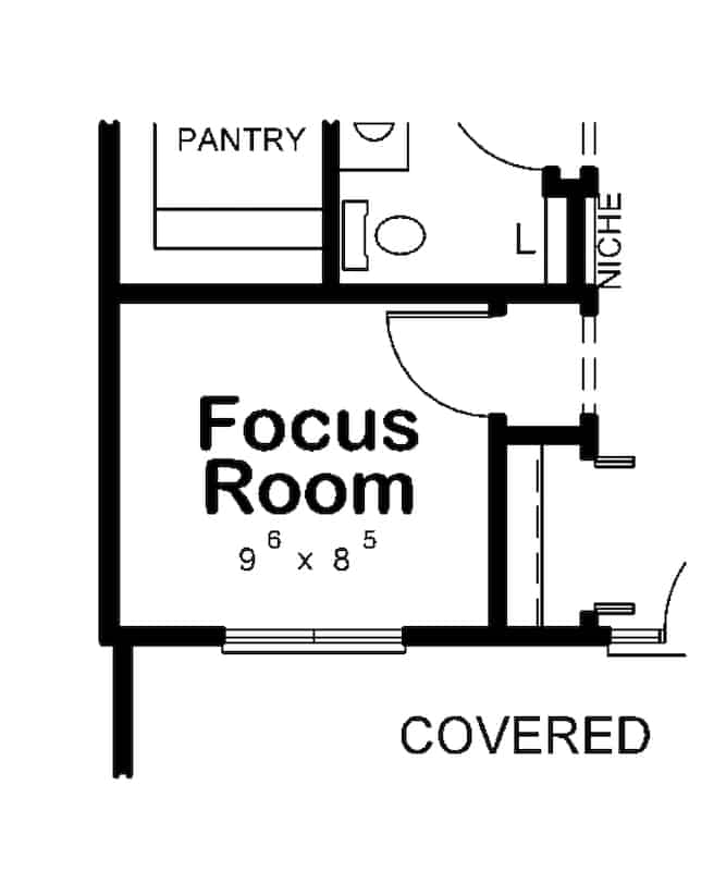 Floor Plan Main Level of Traditional Plan #120-2637