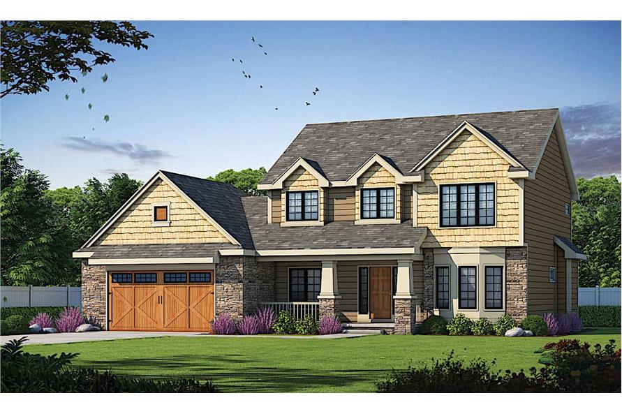 3-Bedroom, 2264 Sq Ft Traditional House - Plan #120-2637 - Front Exterior