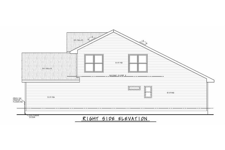 120-2641: Home Plan Right Elevation
