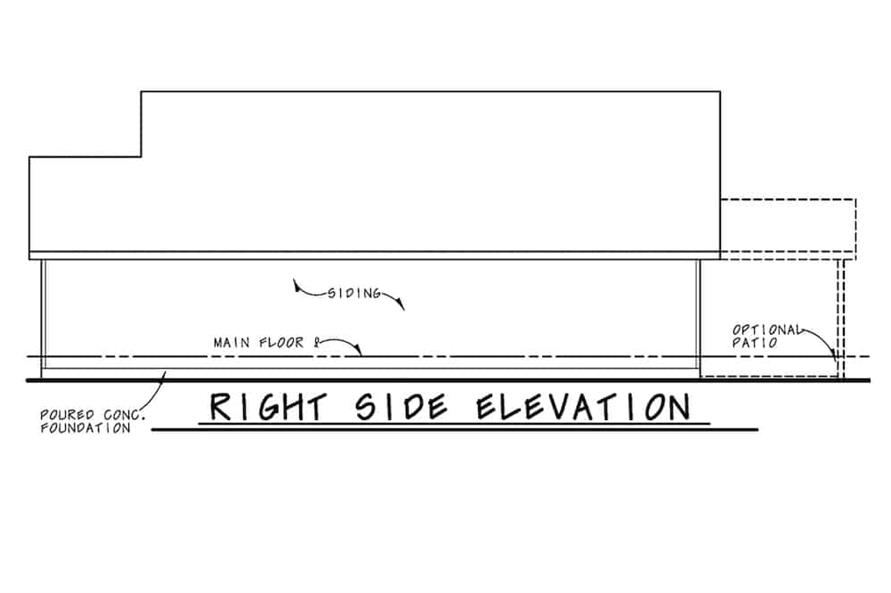 120-2651: Home Plan Right Elevation