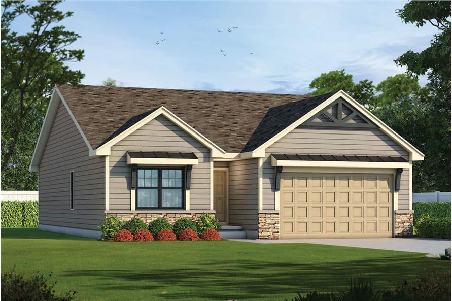 Ranch style home (ThePlanCollection: Plan #120-2660)