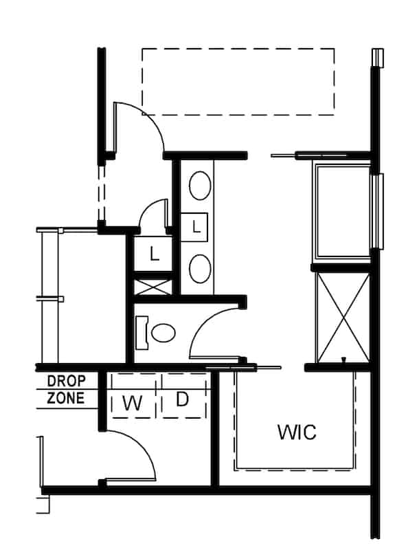 Floor Plan Main Level of Contemporary Plan #120-2665