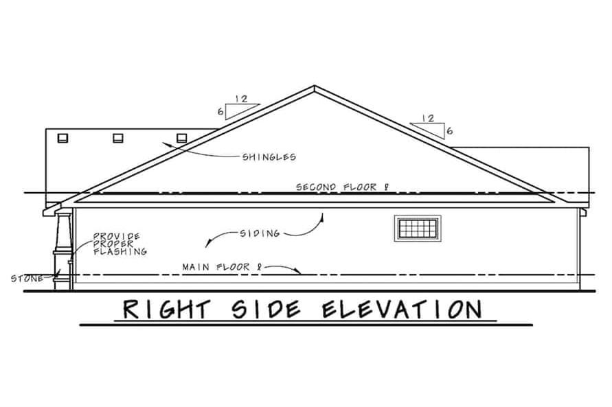 Home Plan Right Elevation of this 3-Bedroom,1898 Sq Ft Plan -120-2666