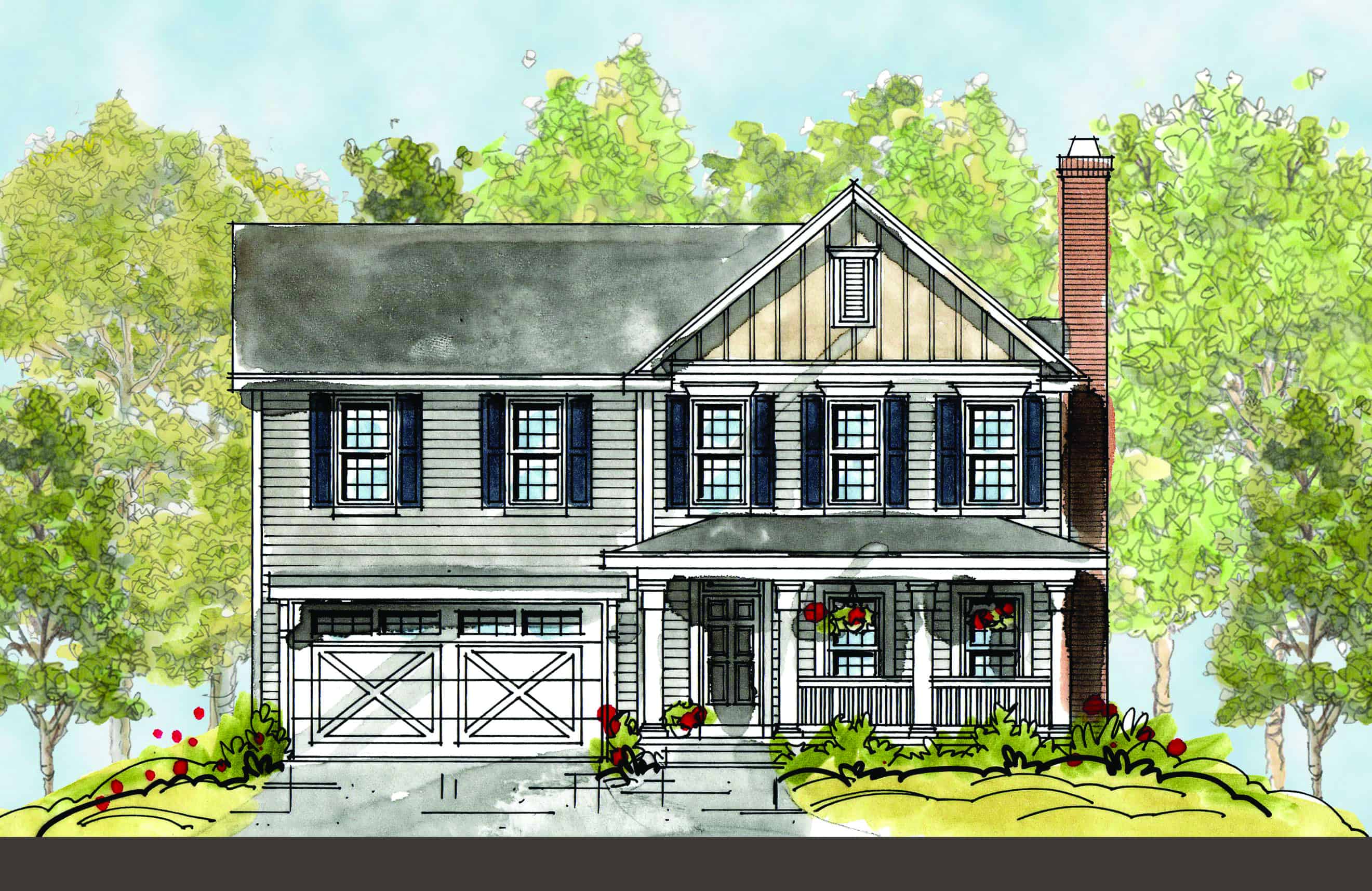 Front View of this 4-Bedroom, 1826 Sq Ft Plan - 120-2681
