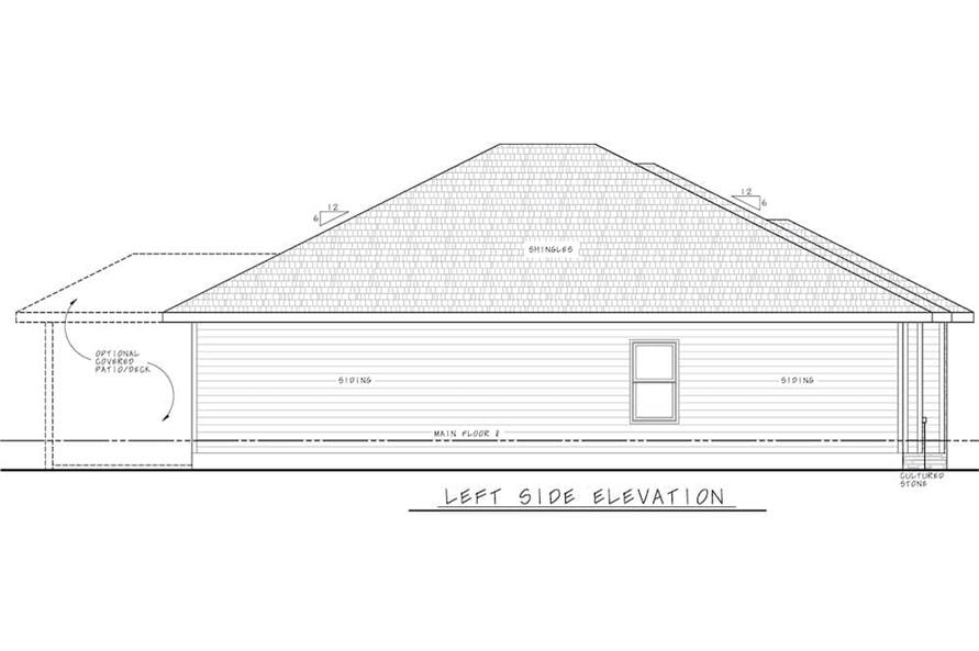 120-2682: Home Plan Left Elevation
